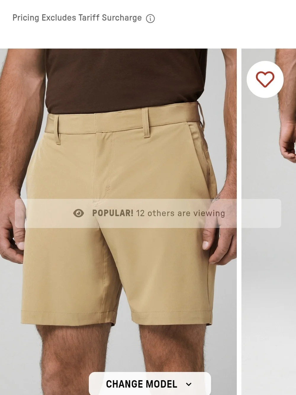 Fabletics Men's Tan Hybrid Shorts